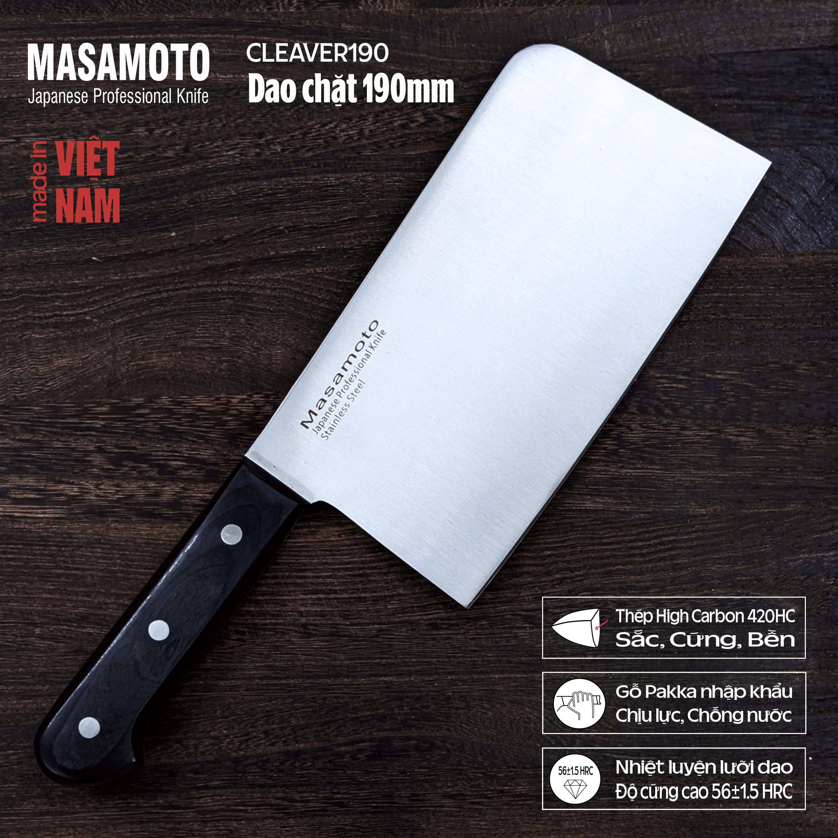 Dao Cleaver - Dao chặt xương, thịt gà Nhật
